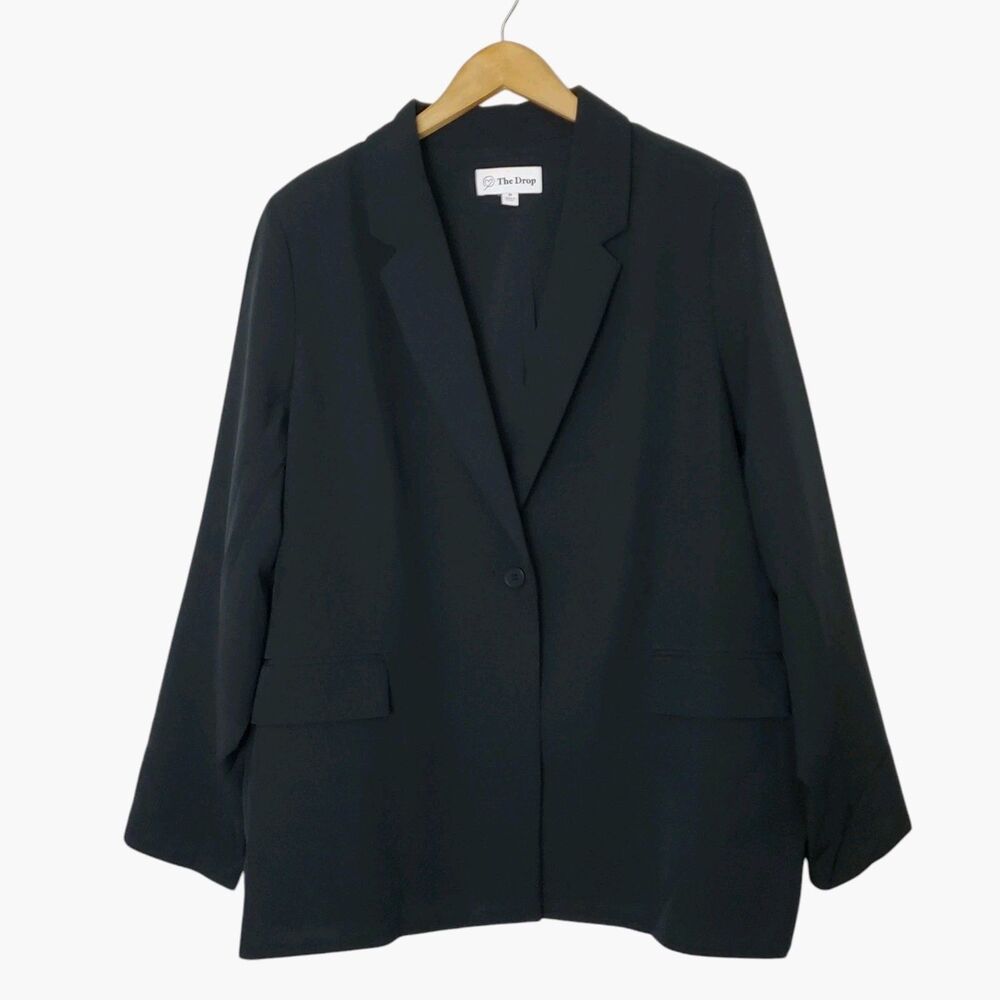 The Drop Women’s Blake Single Button Blazer Plus Size 3X Notched Office Corpcore